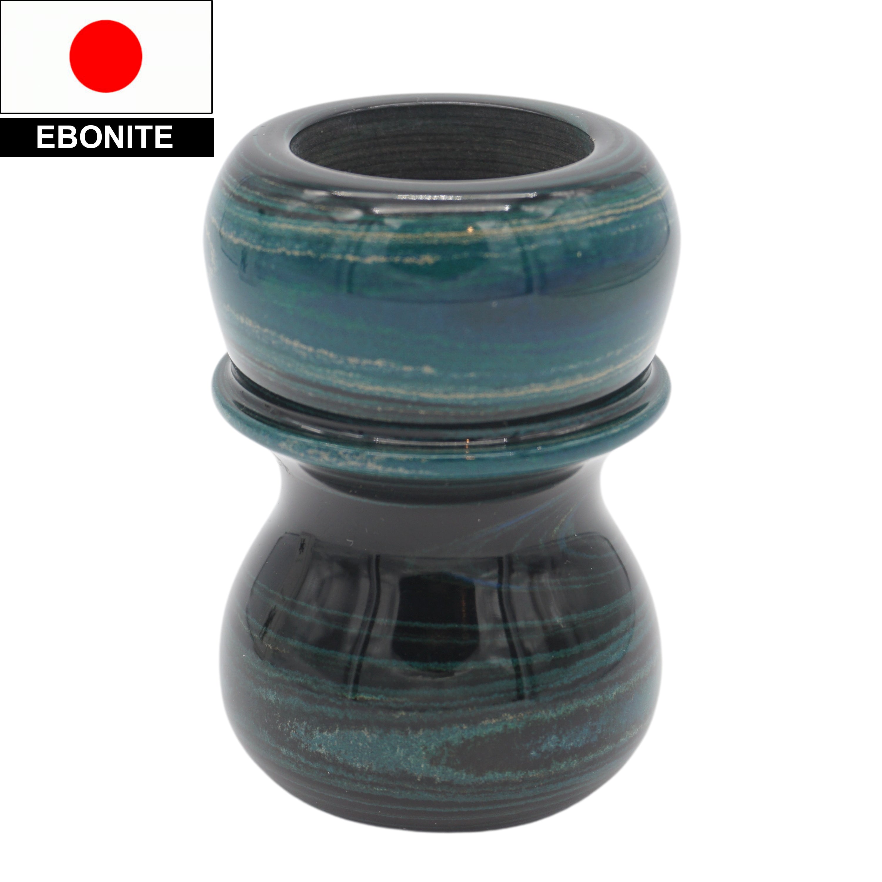 Premium Handcrafted Ebonite Shaving Brush Handle for 24mm & 26mm Knots - Luxury Wet Shaving Essential for Men's Grooming & Travel