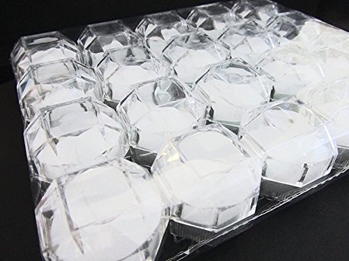 4-Piece Octagon Ring Gift Box Set - 2x2x2 Inch Clear Jewelry Display Case - Perfect for Engagement Rings, Wedding Bands & Jewelry Storage - Fast US Shipping