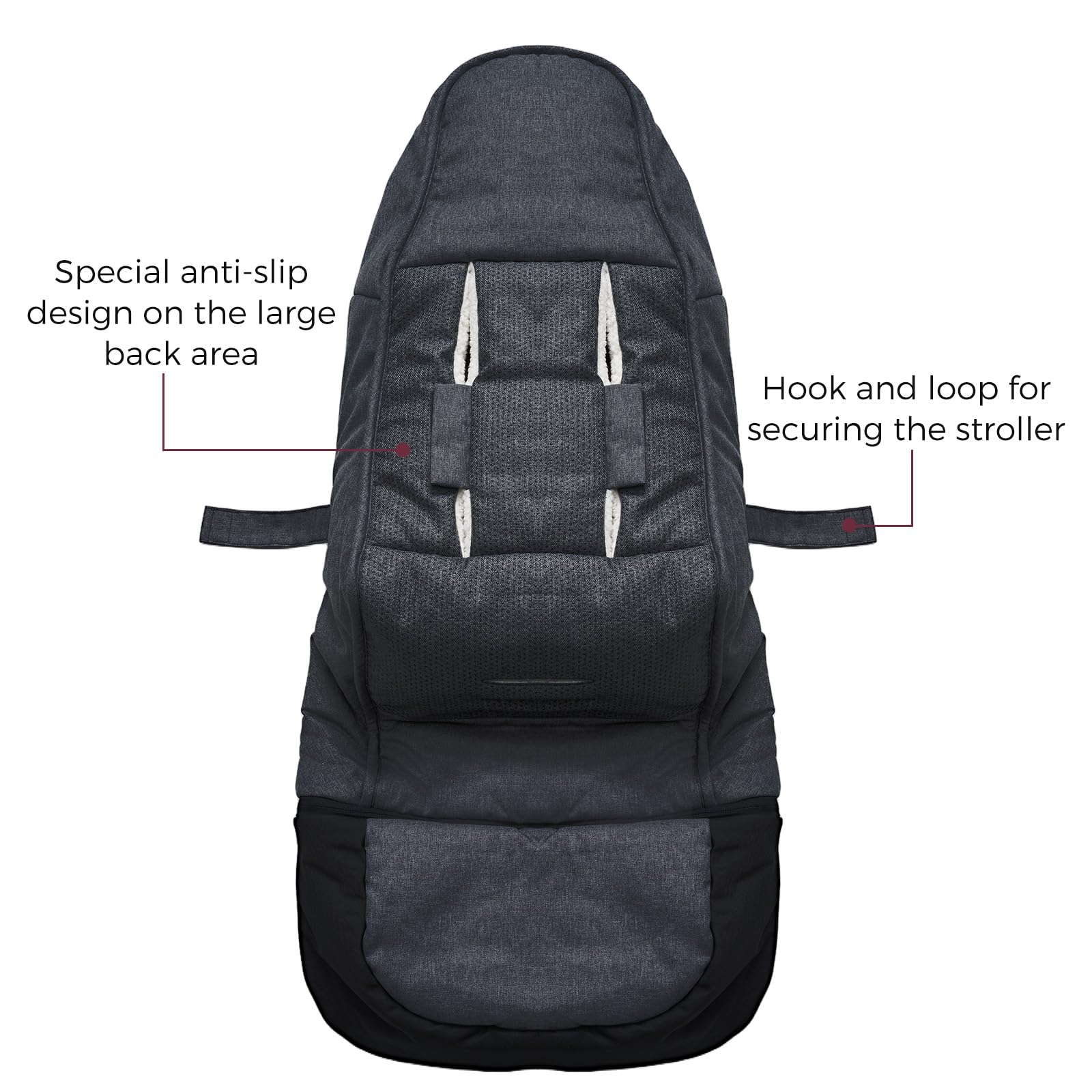 Momcozy Universal Stroller Footmuff - Ultra-Plush Weatherproof Winter Stroller Cover with Adjustable Buckle | Fits Most Strollers | Perfect for Cold Weather Outings, Baby Walks & Winter Travel