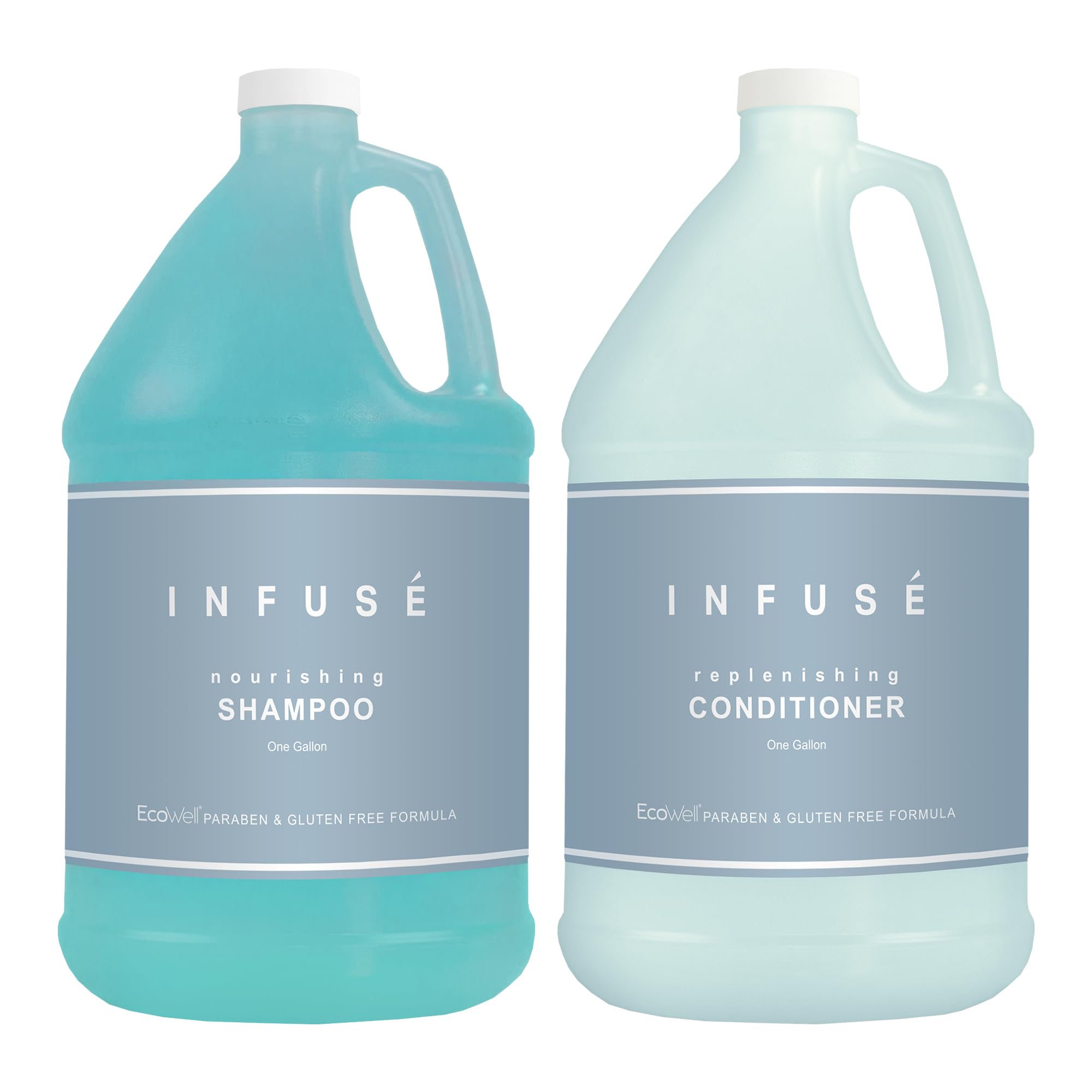 H2O Tropical Infuse Hotel Shampoo and Conditioner Set - 1 Gallon Bulk Refill for Hospitality & Vacation Rentals - Perfect for Dispenser Refills in Hotels, Spas, and Airbnb Properties