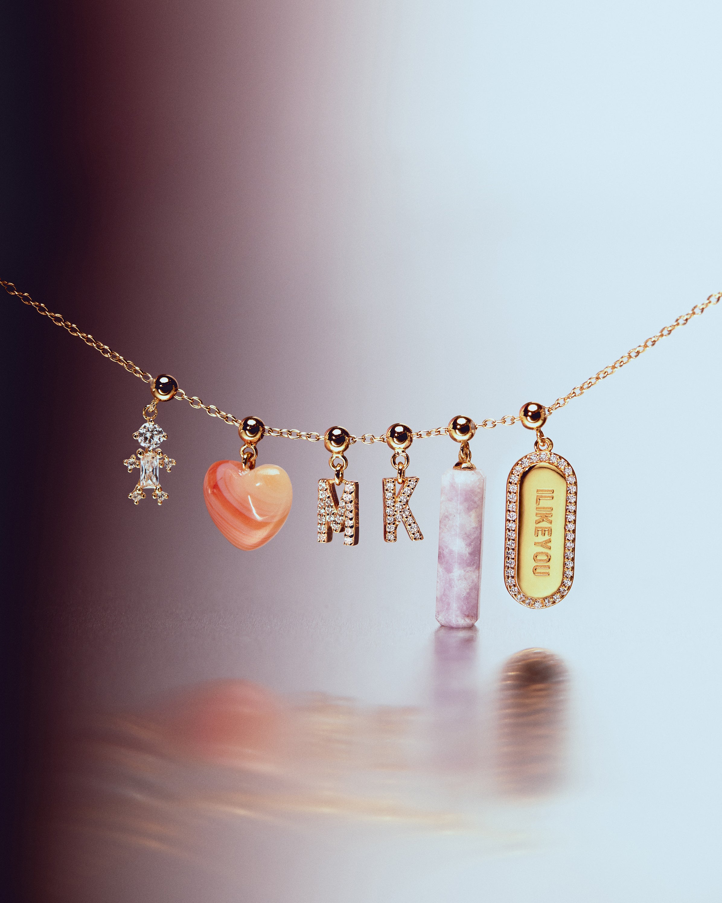 Look Charms 14K Gold Plated Pendant Necklace for Women - Elegant Jewelry Gift for Birthday, Anniversary & Valentine's Day - Perfect for Parties, Date Nights & Special Occasions