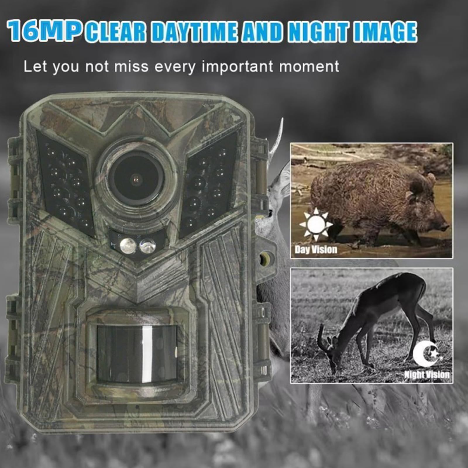 DL006 Infrared Hunting Camera - High Resolution Night Vision for Wildlife Tracking & Hunting | Perfect for Night Hunting, Wildlife Observation & Security Surveillance
