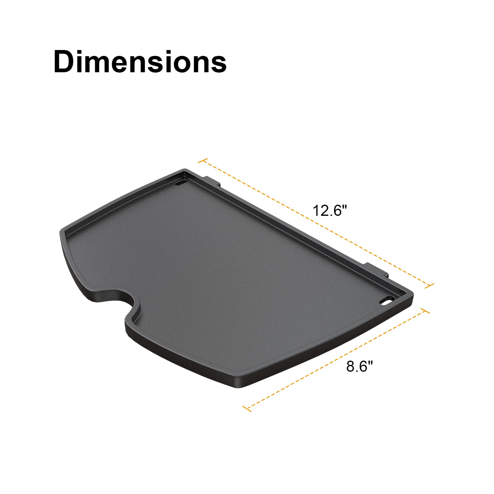 Weber Q100 Q120 Q140 Q1000 Q1200 Q1400 Series Cast Iron Grill Griddle - Heavy Duty BBQ Cooking Accessories for Outdoor Grilling, Camping & Backyard Parties