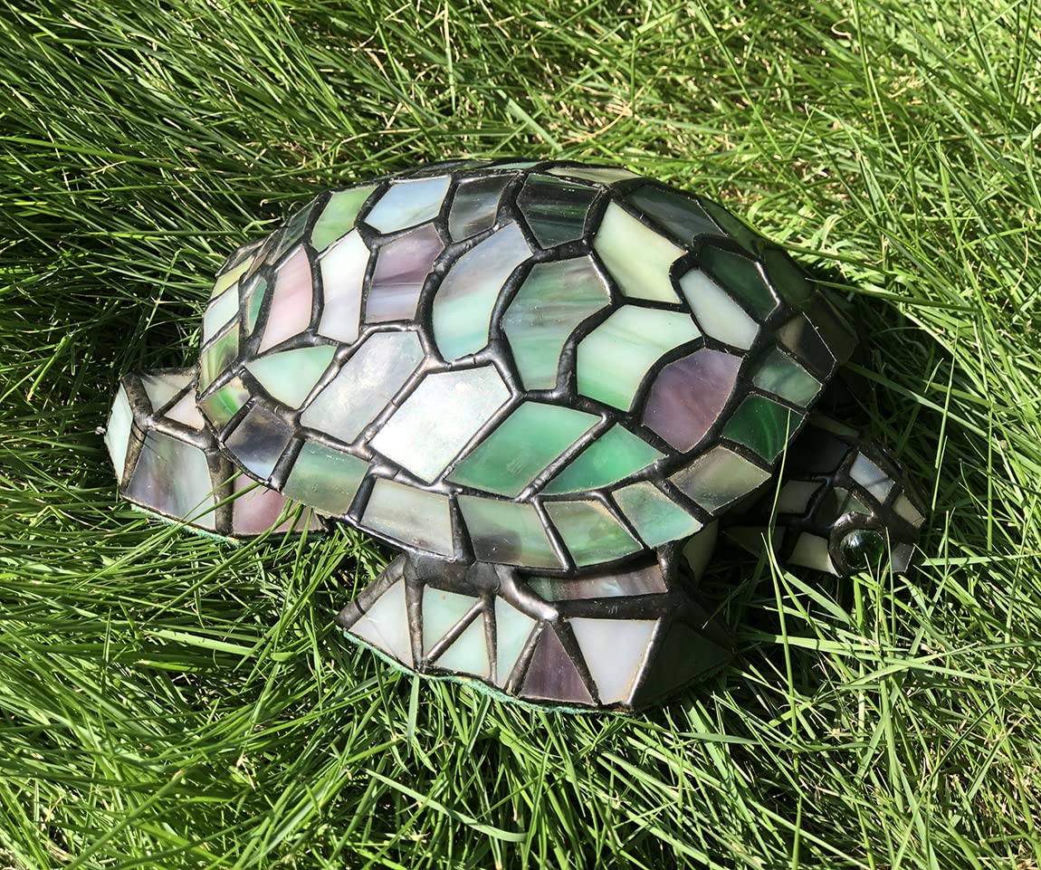 HUIMEIJU Stained Glass Turtle Night Light - Tiffany Style Animal Table Lamp for Kids Room, Nursery, or Home Decor | Perfect for Bedtime, Relaxation & Creating a Cozy Atmosphere