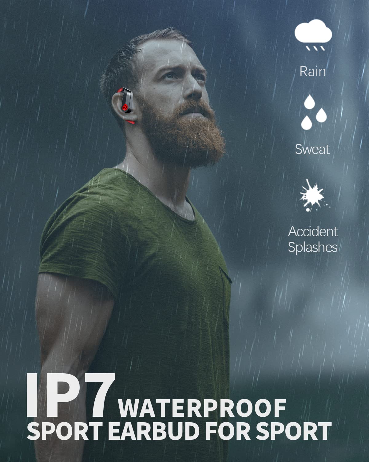 Wireless Bluetooth 5.3 Earbuds with Noise Cancelling Mic - 120H Playtime & Charging Case, Stereo Sound Headphones for Running, Cycling, Gaming, Workouts & Travel