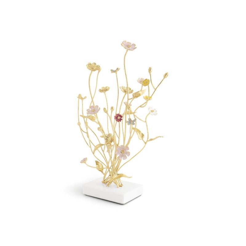 Wildflowers Tabletop Sculpture - Handcrafted Home Decor for Living Room, Bedroom & Office - Perfect for Gifts, Wedding Centerpieces & Boho Style Decor