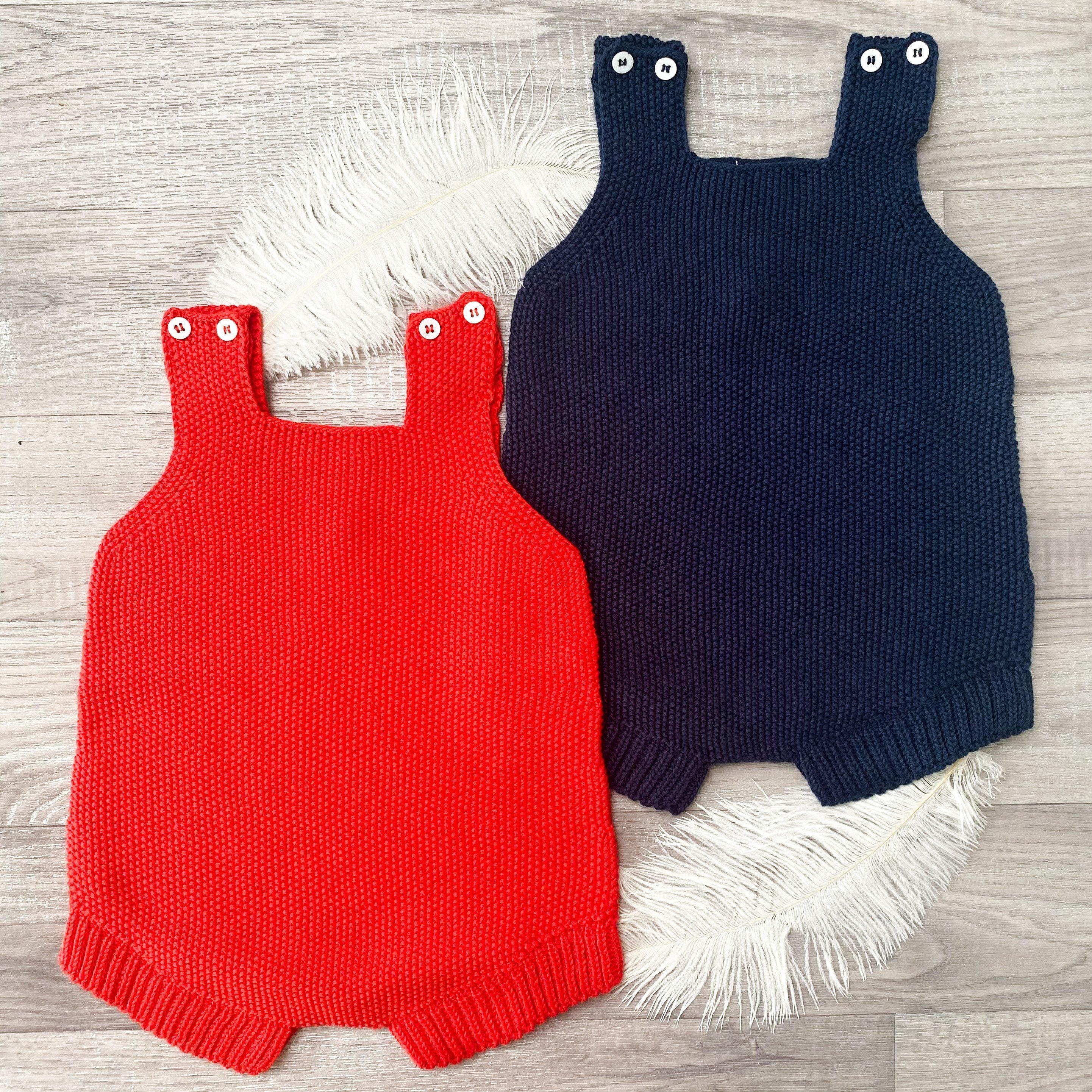 Jona Garter Stitch Romper for Baby Girls - Soft Cotton Knit One-Piece Outfit | Perfect for Playdates, Photo Shoots & Everyday Wear