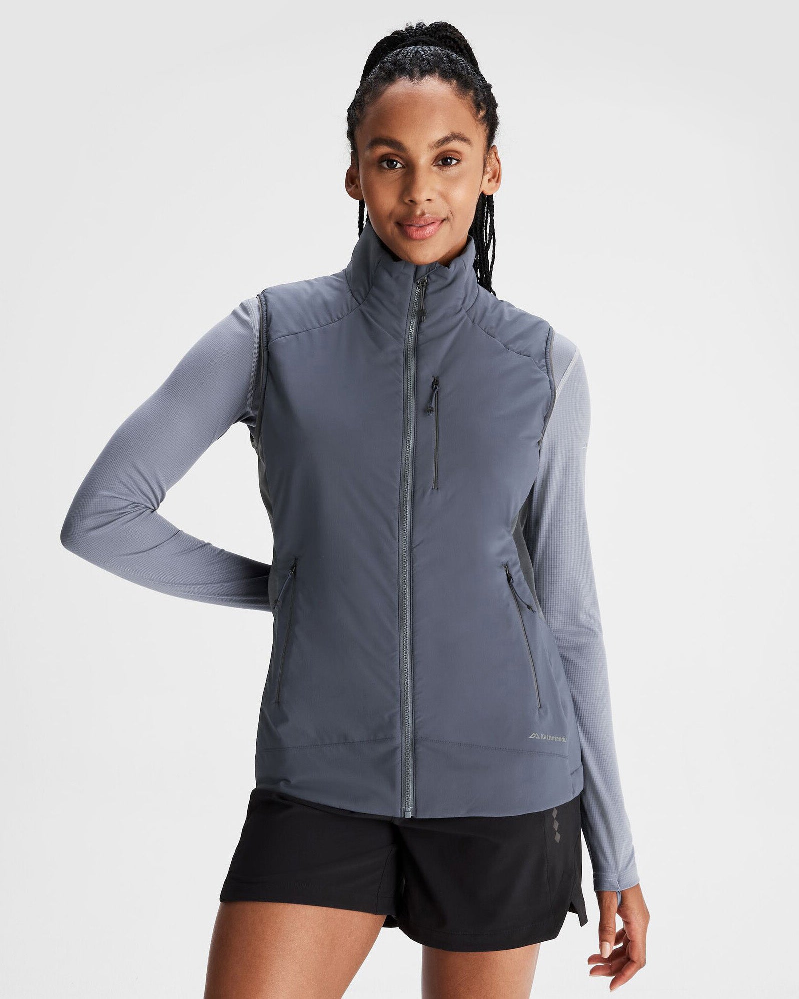 Women's Seeker PrimaLoft® Active Vest - Lightweight Insulated Winter Jacket for Outdoor Hiking & Running - Night Black