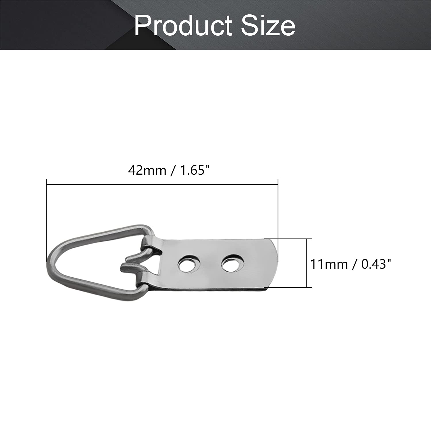 20PCS Silver Ring Frame Buckles 1.65
