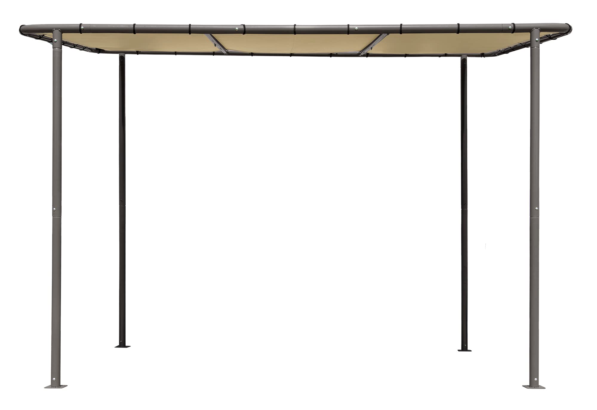 ShelterLogic 10' x 6' Solano Gazebo with Carbon Steel Frame & Water-Resistant Tan Canopy - Outdoor Sun Protection for Patio, Garden, and Backyard
