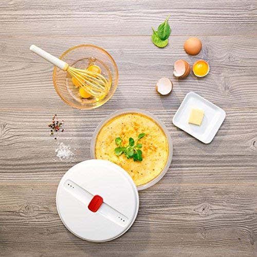 Tescoma 705030 Purity Microwave Egg Poacher, Non-Stick Coating, White Plastic, 21.5 cm Diameter x 4 cm Height – Perfect for Quick Breakfast, Healthy Cooking & Microwave Meal Prep