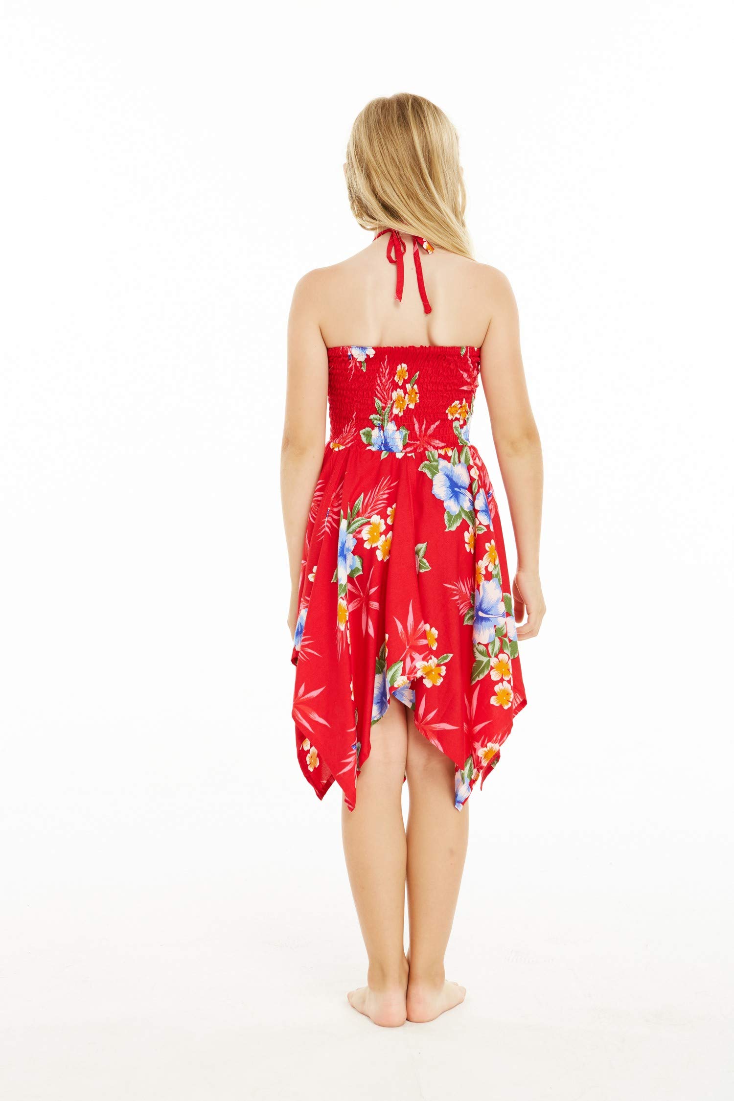 Hawaiian Luau Matching Outfits for Boy and Girl Siblings - Tropical Hibiscus Print Gypsy Costumes | Perfect for Family Beach Vacations, Luau Parties & Summer Photoshoots