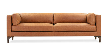Premium Argan Leather Sofa - Luxurious Genuine Leather Couch for Living Room, Office & Lounge - Modern Comfortable Sectional Sofa for Home Decor