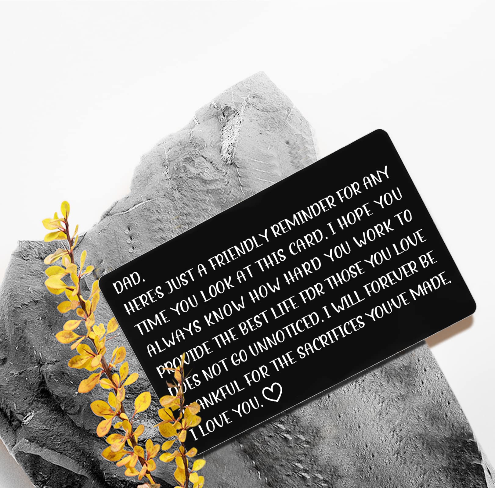 **Personalized Engraved Wallet Card - Custom Gift for Dad, Father's Day, Birthday, Valentine's Day - Perfect for Deployments, Kids Gifts, and Special Occasions**