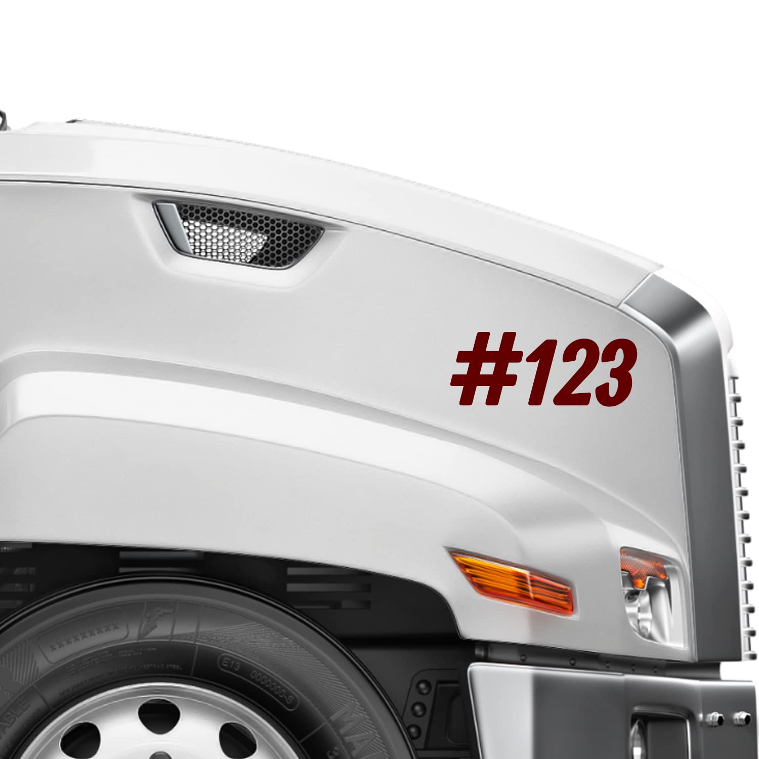 Custom Truck Number Sticker Decal - Personalized Vinyl Decals for Vehicles, Cars & Trucks - Waterproof & Durable for Outdoor Use on Windows, Bumpers & Tailgates