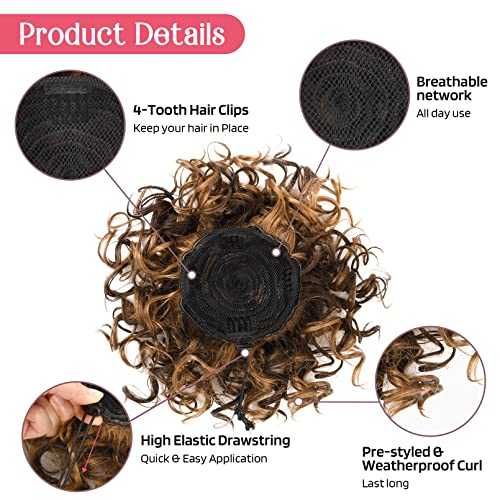 Messy Bun Hair Piece - Stretchy Elastic Drawstring Ponytail Holder for Women | Perfect for Workouts, Yoga, and Everyday Hairstyles