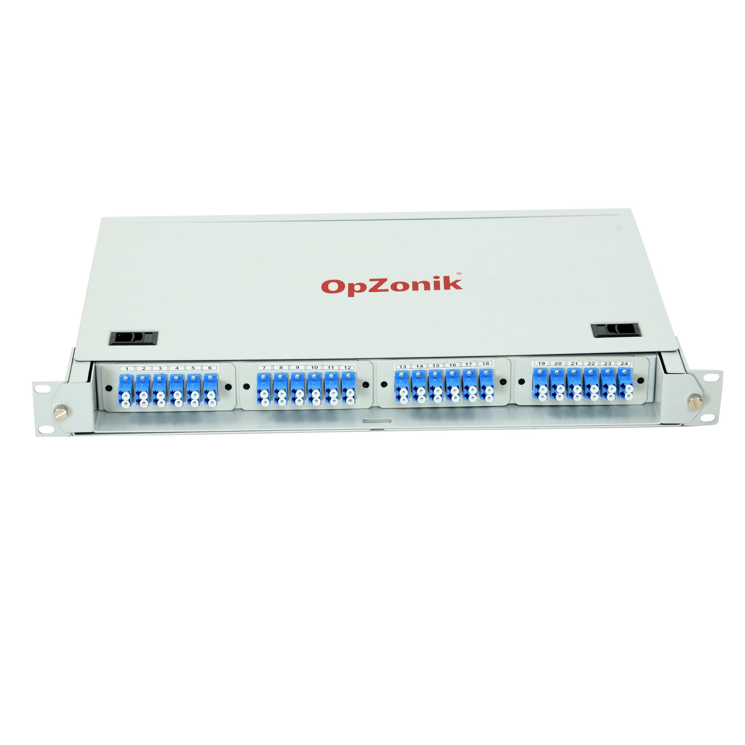 24-Port LC Singlemode 1U Fiber Optic Patch Panel - 19