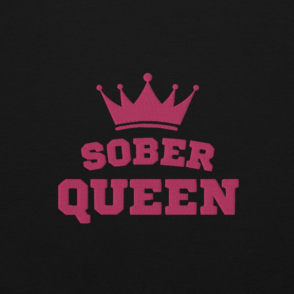 Sober Queen Embroidered Unisex Hoodie - Stylish Streetwear for Men & Women - Perfect for Casual Wear, Gym, and Outdoor Activities