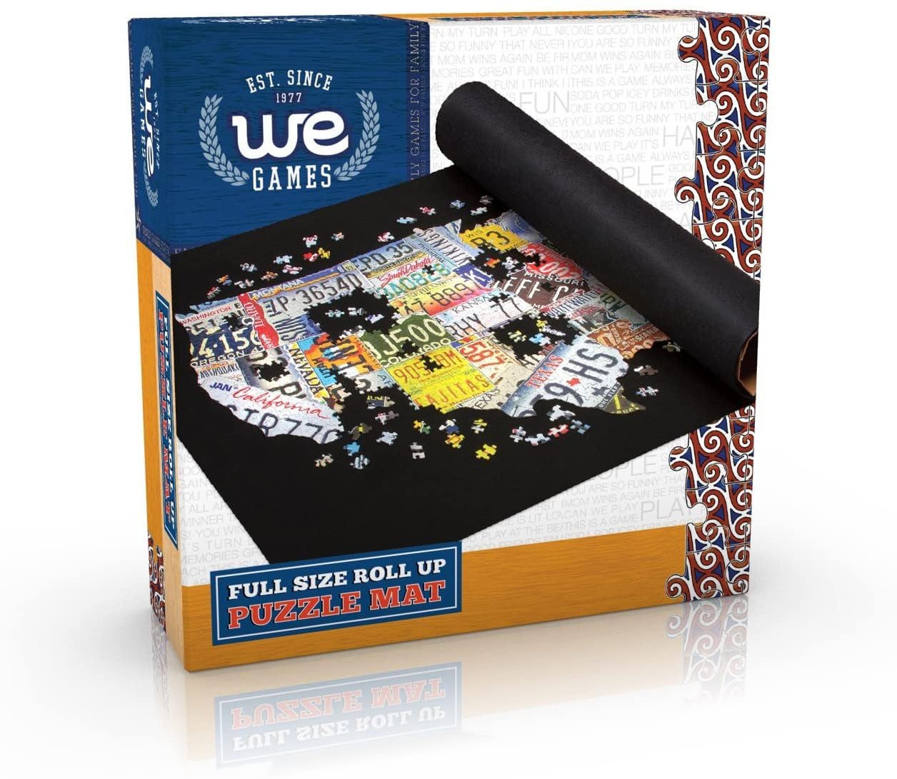 TDC Games Roll Up Jigsaw Puzzle Saver Mat & Tube - 36英寸便携拼图收纳垫，适合家庭娱乐与旅行使用