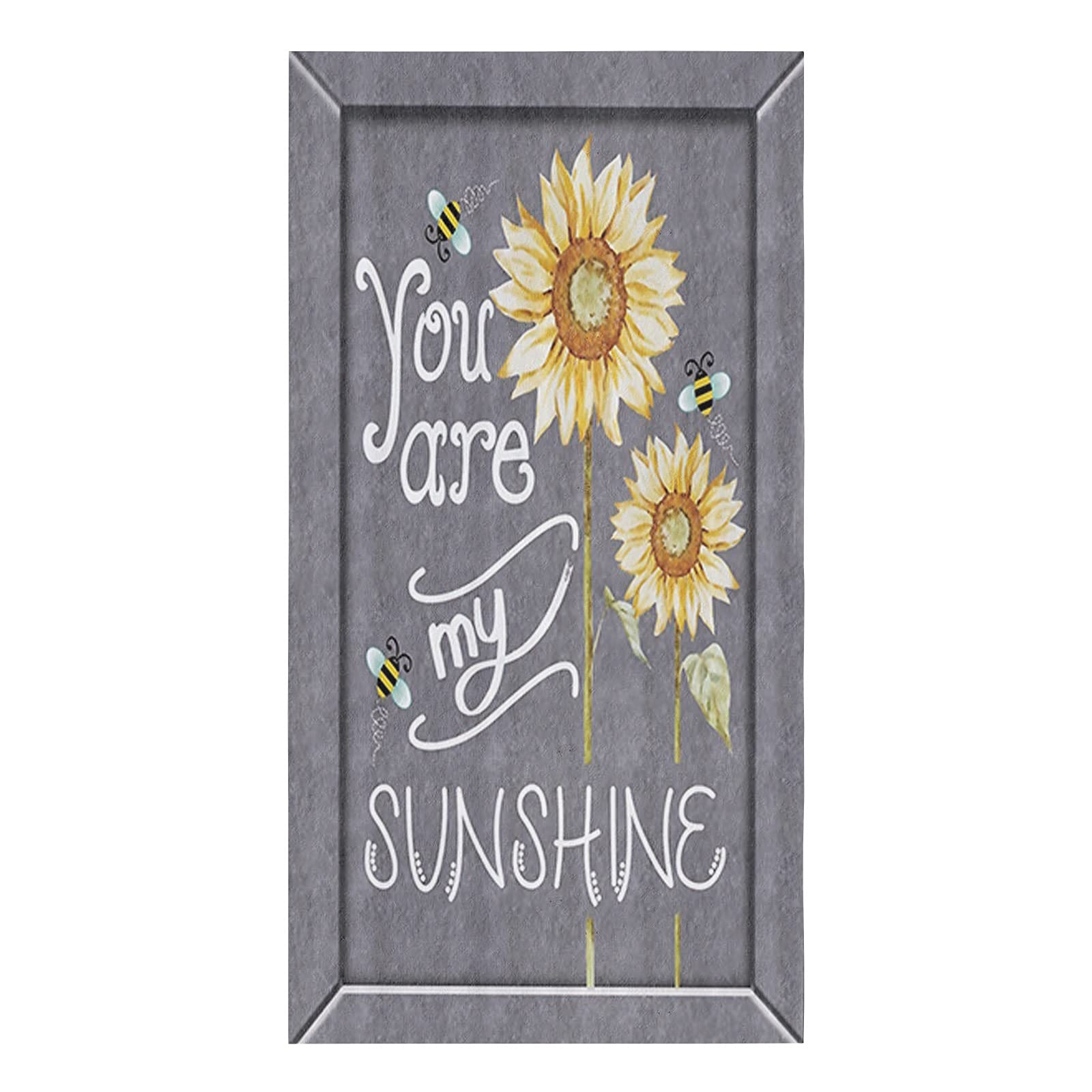 Premium Cotton Kitchen Towels Set - 18x28 Inches Soft Absorbent Dish Cloths, Tea Towels & Hand Towels for Bathroom, Kitchen & Bar (Sunflower Design, 1 Pack) - Perfect for Daily Cleaning, Dish Drying & Home Decor