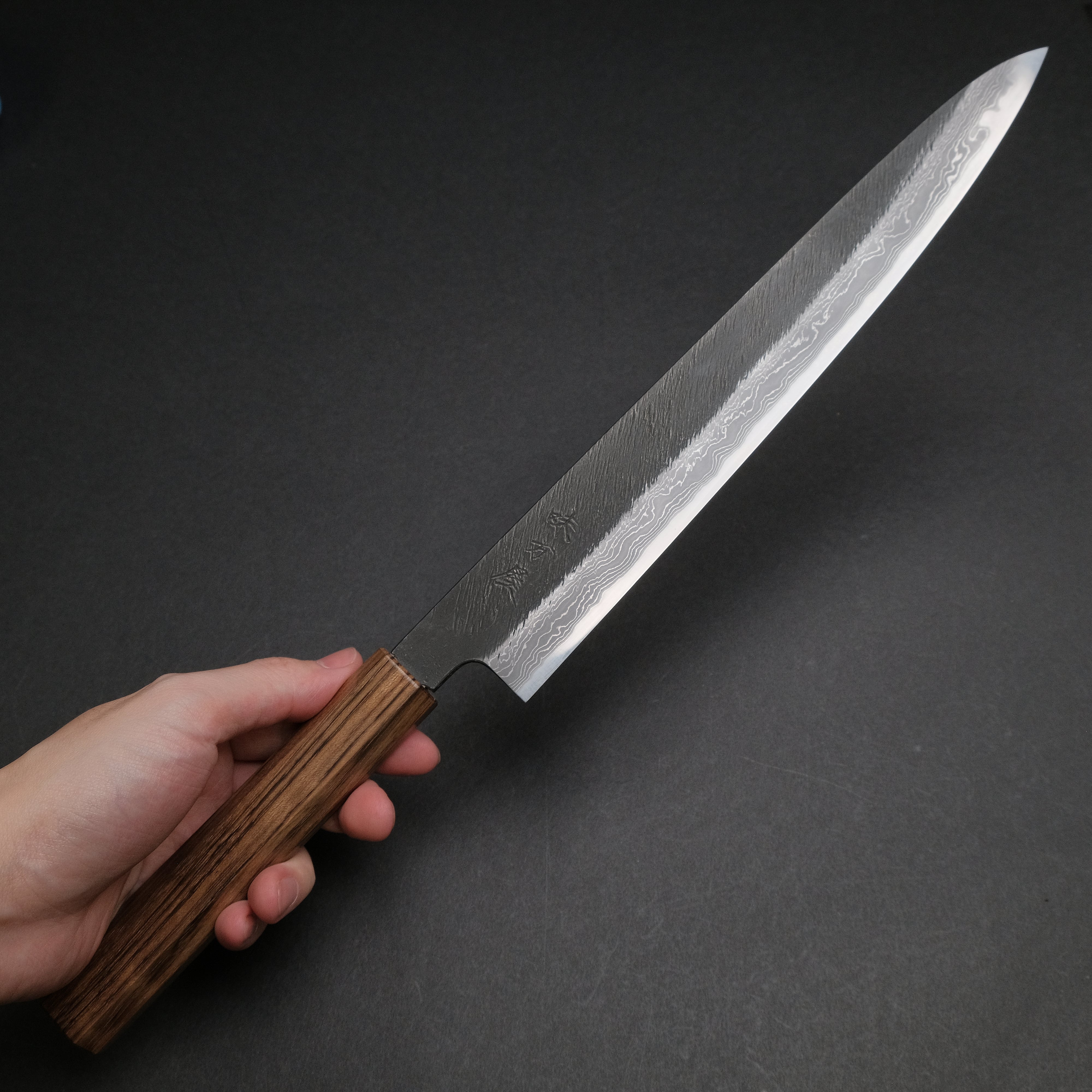Premium Ajikataya White #2 Matsuba Damascus Sujihiki 270mm Japanese Slicing Knife - Handcrafted with Obankole Handle (#02) - Perfect for Sushi, Sashimi & Meat Carving