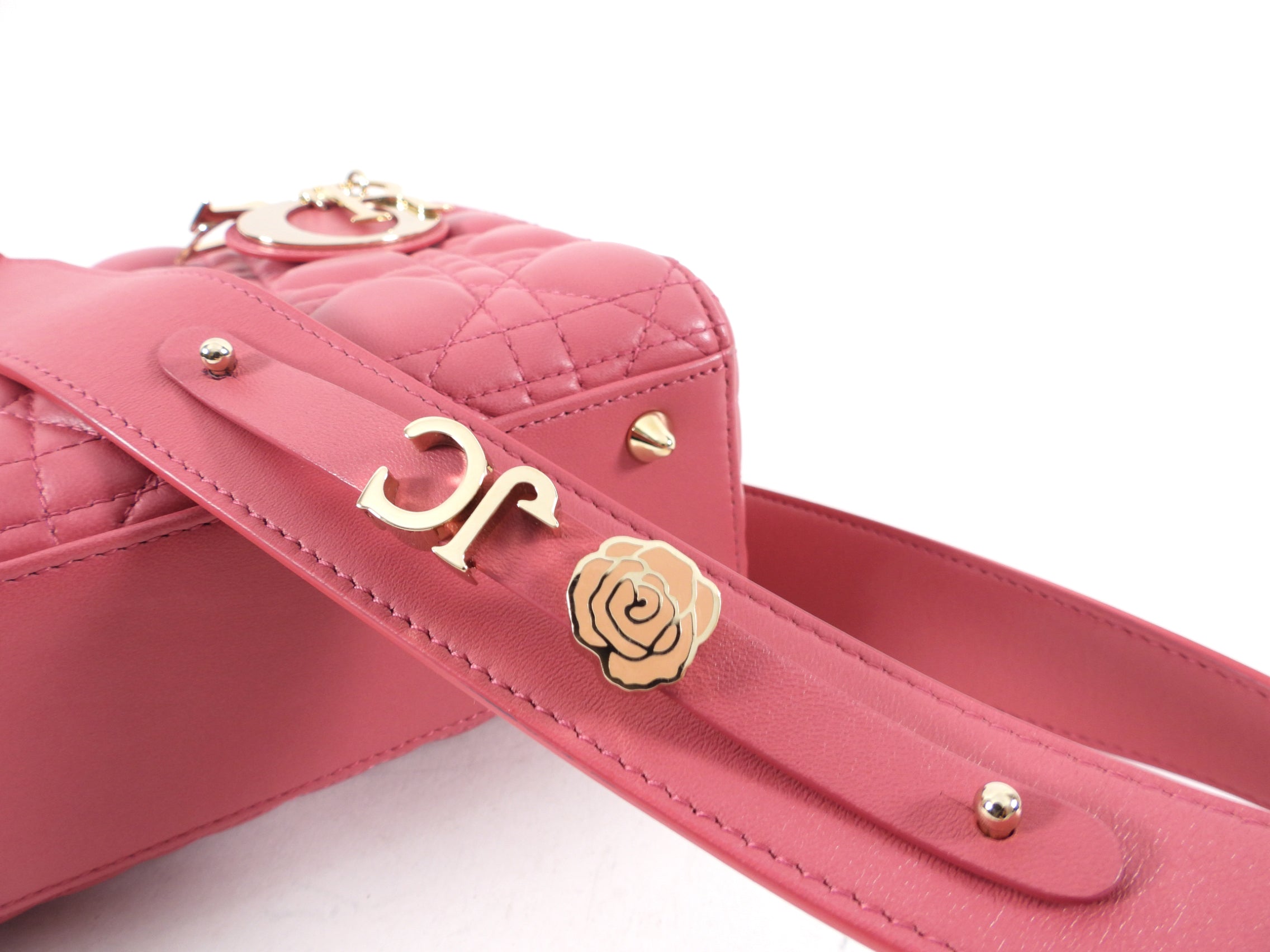 Dior Lady Dior Mini Bag in Pink Cannage Leather - My ABCdior Collection | Luxury Crossbody Purse for Women, Perfect for Date Night & Special Occasions