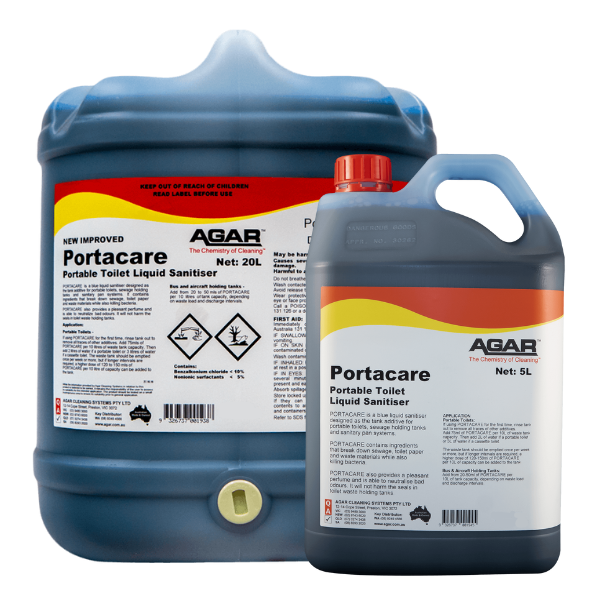 Portable Toilet Sanitiser & Waste Tank Treatment - Agar Portacare | Odor Control & Waste Breakdown for RVs, Boats, Camping & Outdoor Adventures