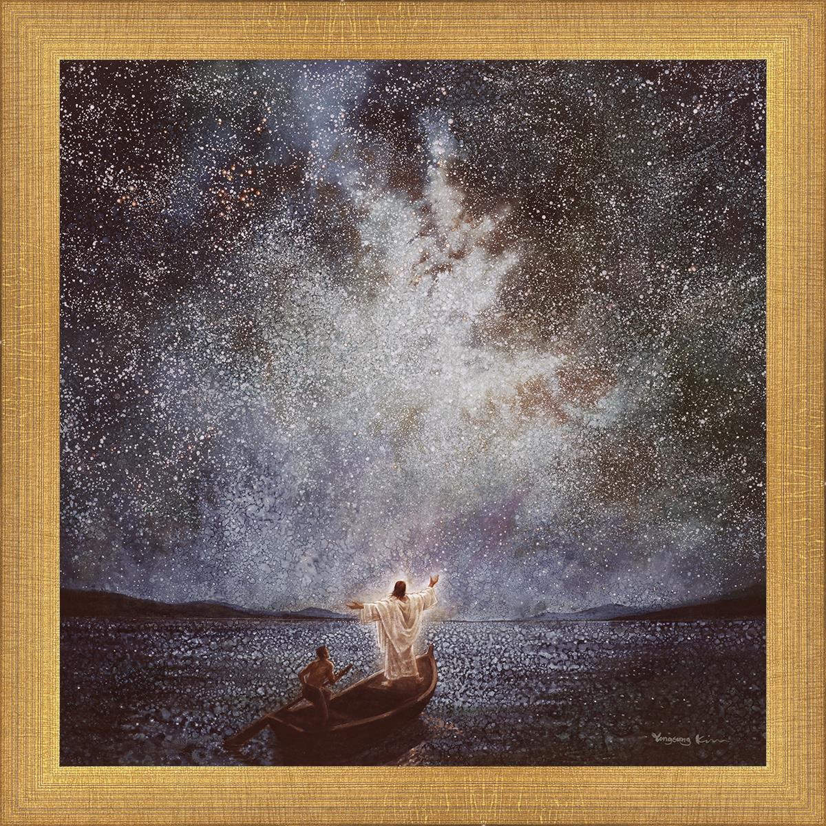 Calm and Stars by Yongsung Kim - Serene Wall Art for Home & Office Decor - Perfect for Living Rooms, Bedrooms, and Meditation Spaces
