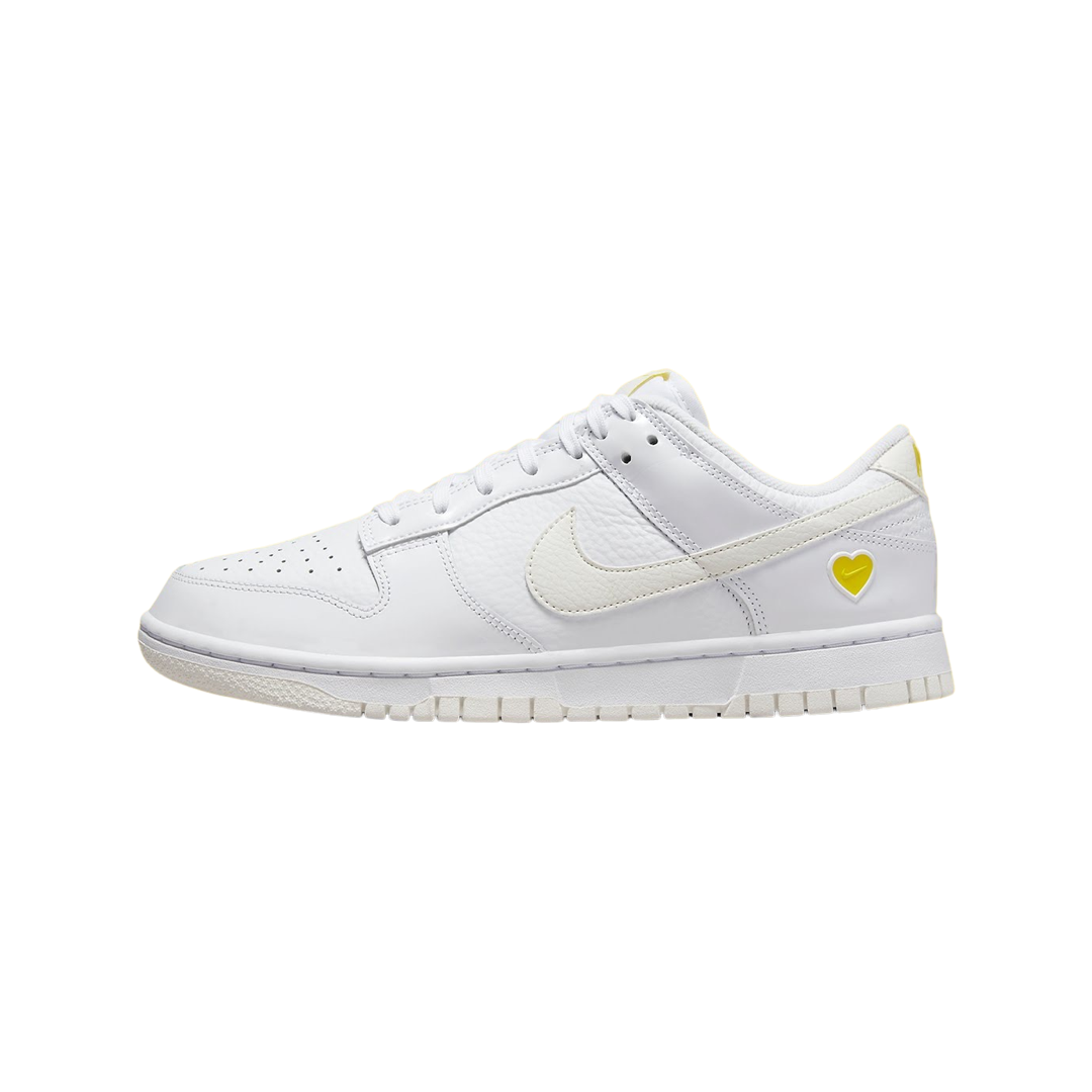 Nike Women's Dunk Low Valentine's Day Sneakers - White & Yellow Heart Design | Perfect for Valentine's Gifts, Casual Wear & Street Fashion