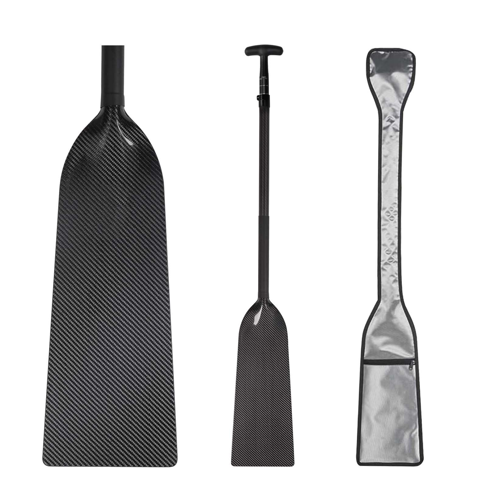Premium Full Carbon Fiber Dragon Boat Paddle - Lightweight Racing Paddle (120/122/125cm) with Adjustable Length (115-130cm) & Paddle Bag - IDBF Approved for Competitive Training and Team Races