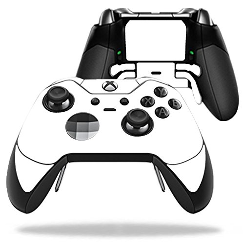 MightySkins Protective Skin Wrap for Microsoft Xbox One Elite Wireless Controller - Solid White Design | Durable Vinyl Cover for Gaming, Customization & Scratch Protection | Perfect for Gamers & Collectors