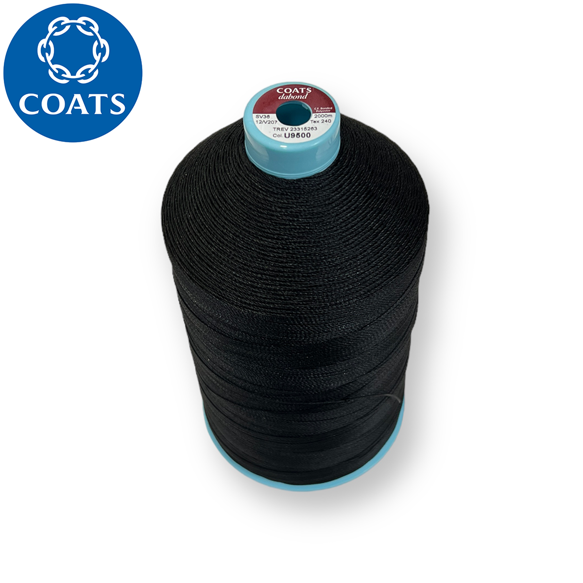 Dabond V207 UV Resistant Bonded Polyester Thread - 2000m Spool, Size 12 - Ideal for Outdoor Gear, Marine Upholstery & Heavy-Duty Sewing Projects