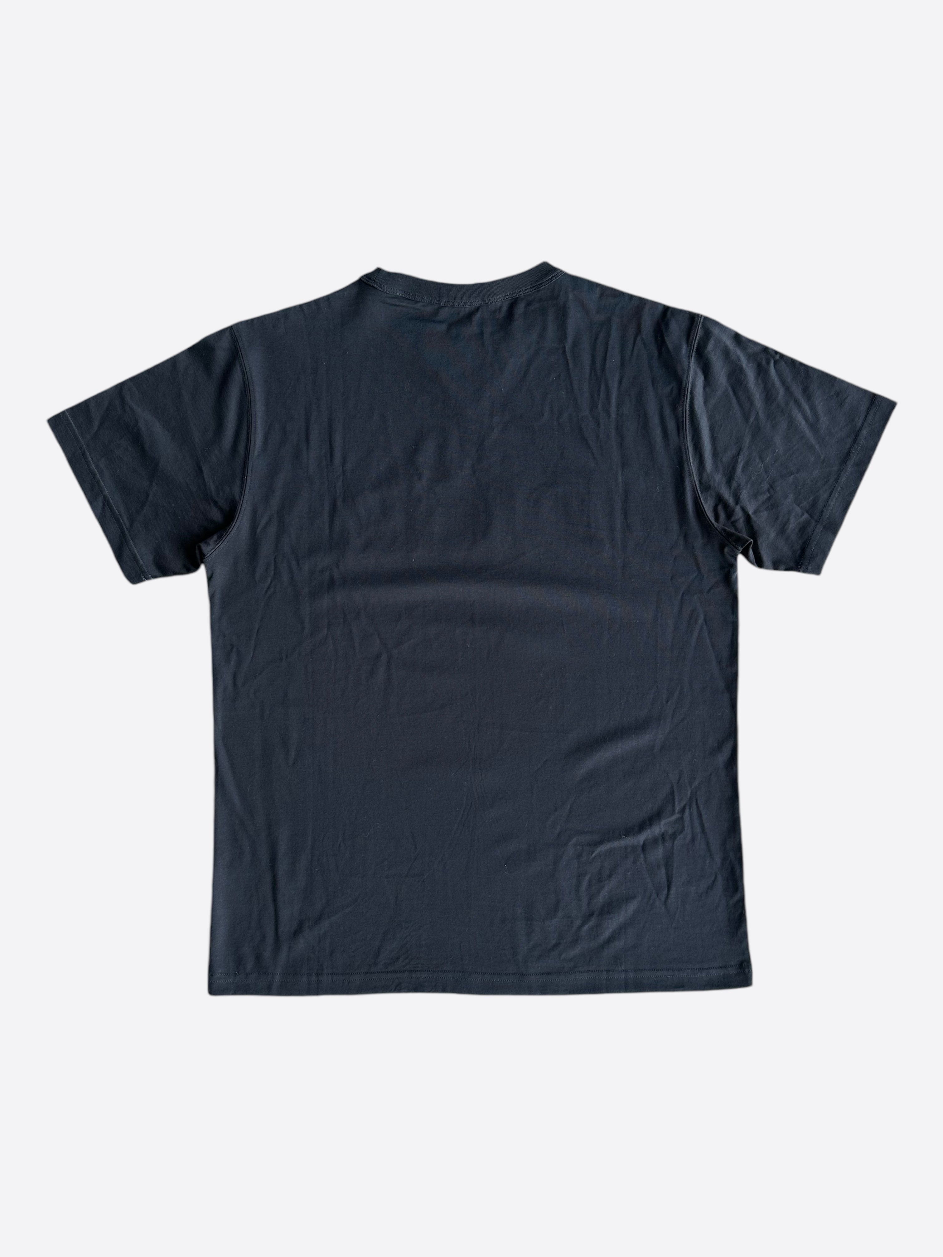 Dior Navy & White Embroidered Logo T-Shirt for Men - Luxury Casual Cotton Tee for Streetwear & Everyday Outfits