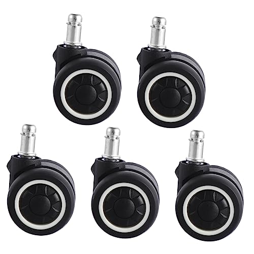Balacoo 5-Pack Universal Caster Wheels for Wheelchairs, Office Chairs, and Furniture - Swivel Rolling Casters for Smooth Mobility in Home, Office, and Hospital Use