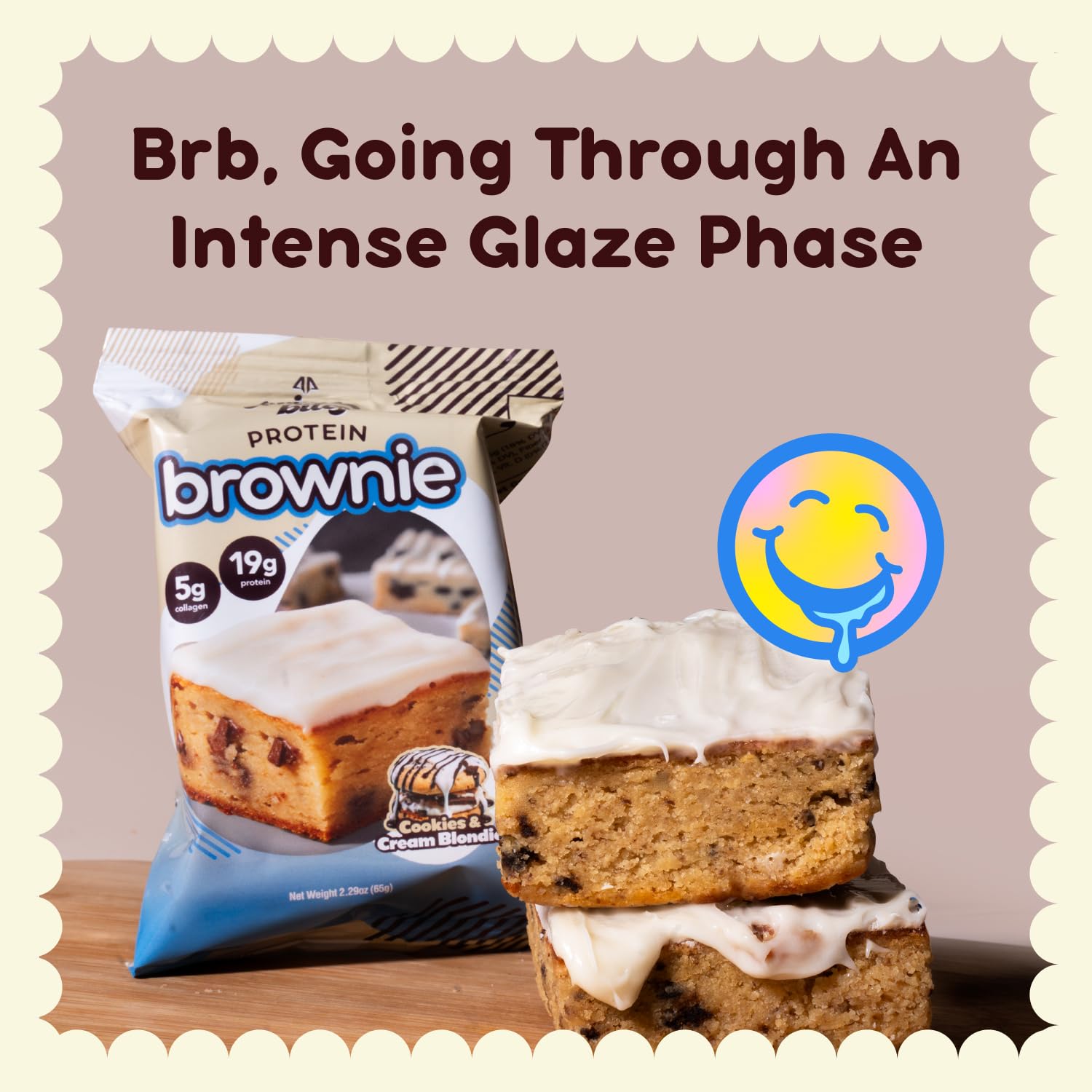 Alpha Prime Protein Brownie - High Protein, Low Sugar Snack Bars (12pk) for Fitness & Energy