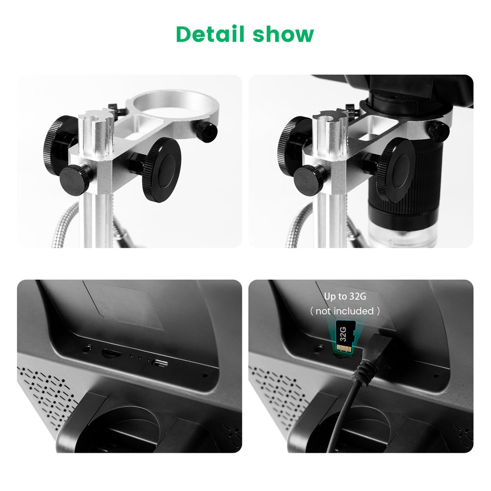 Andonstar AD208 8.5 Inch Digital Microscope with 1080P HD Display - PCB Repair, Soldering, Coin Inspection & Hobbyist Use for Electronics, Jewelry, Collectibles