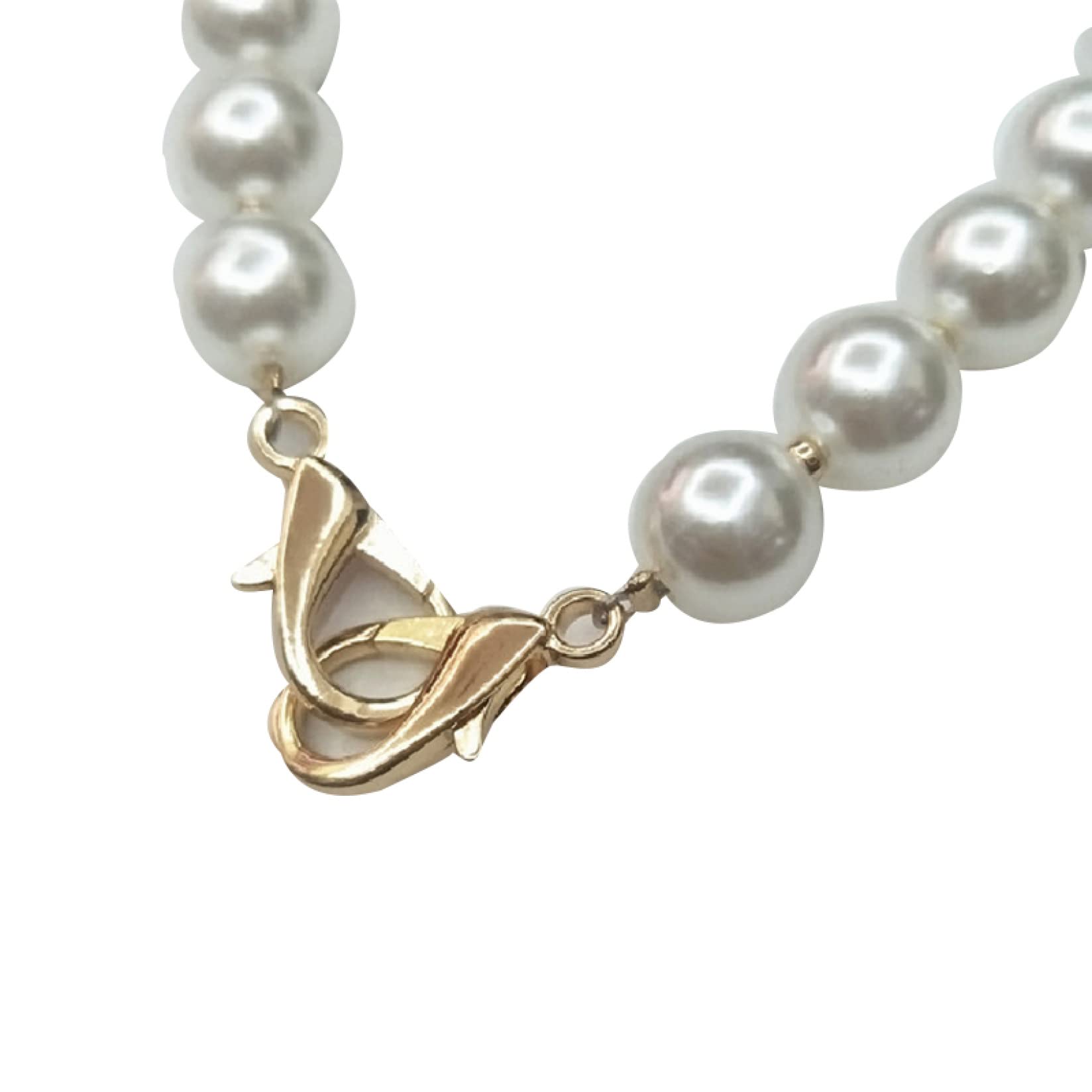 Elegant Imitation White Pearl Handbag Strap - Adjustable Shoulder Chain for Women's Beaded Bags | DIY Replacement Belt & Purse Handle | Perfect for Evening Parties, Weddings & Special Occasions