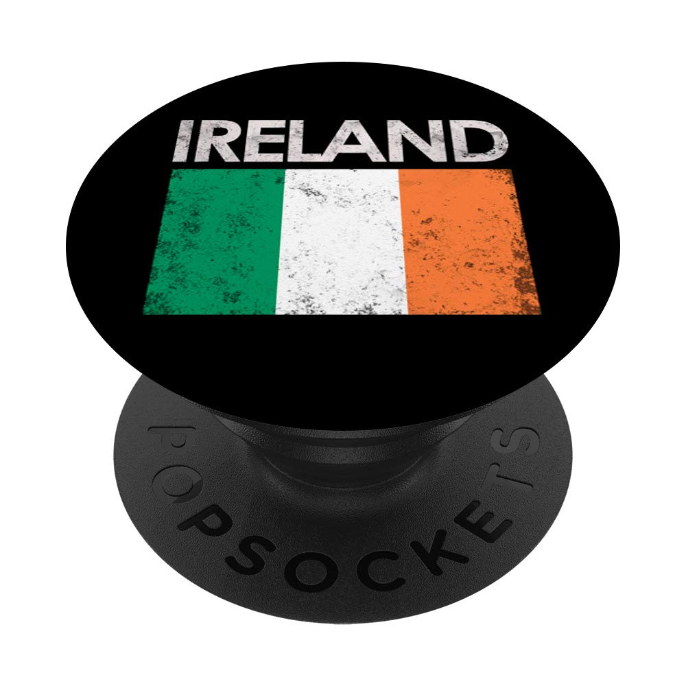 Vintage Ireland Irish Flag Pride Gift - PopSockets Phone Grip & Stand for iPhone, Samsung, Tablets - Perfect for St. Patrick's Day, Irish Heritage Events & Travel Accessories