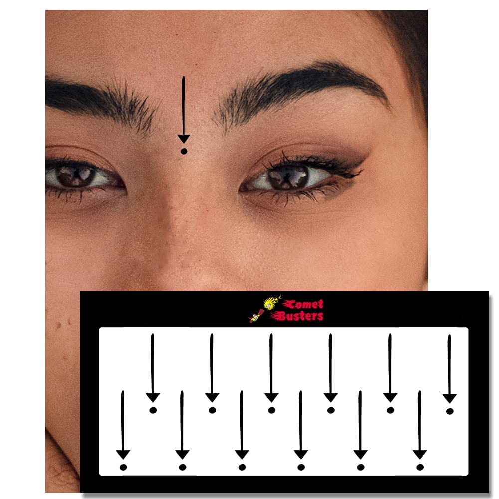 Comet Busters Black Arrow Bindis with Black Dot (BV1173) - Indian Forehead Jewelry for Festivals, Weddings & Special Occasions
