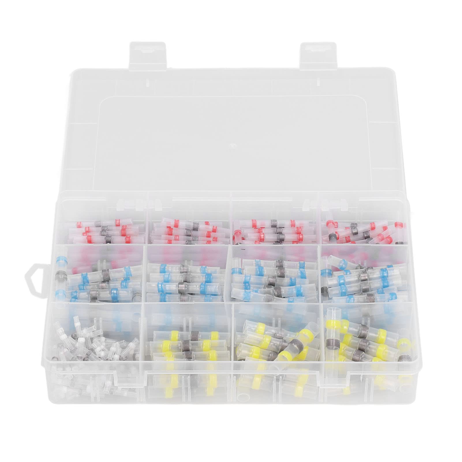 270Pcs Heat Shrink Solder Seal Wire Connectors - 2:1 Shrink Ratio, Insulated Butt Terminals for Electrical Repairs & Automotive Wiring