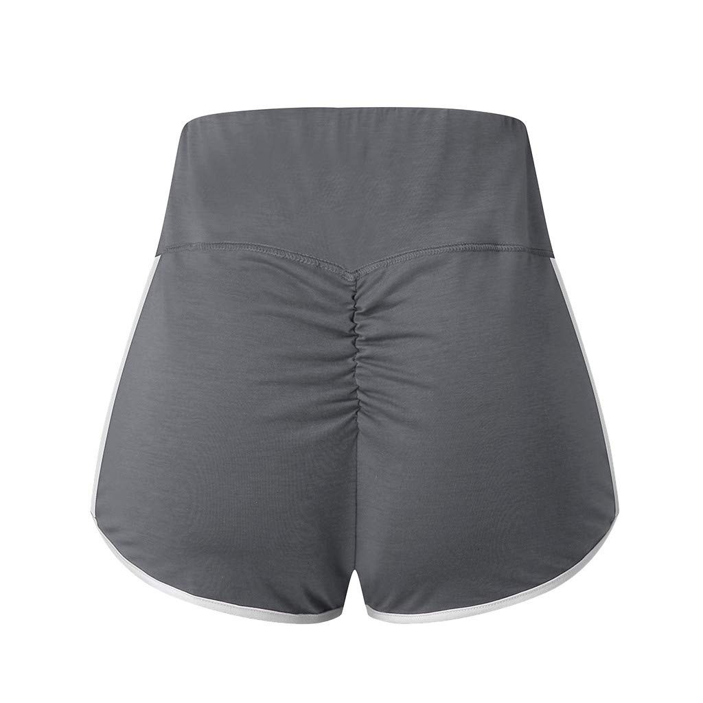 WUAI Women's High Waist Yoga Shorts - Plus Size Tummy Control Workout Running Athletic Bermuda Shorts & Leggings - Perfect for Yoga, Gym, Running & Casual Wear