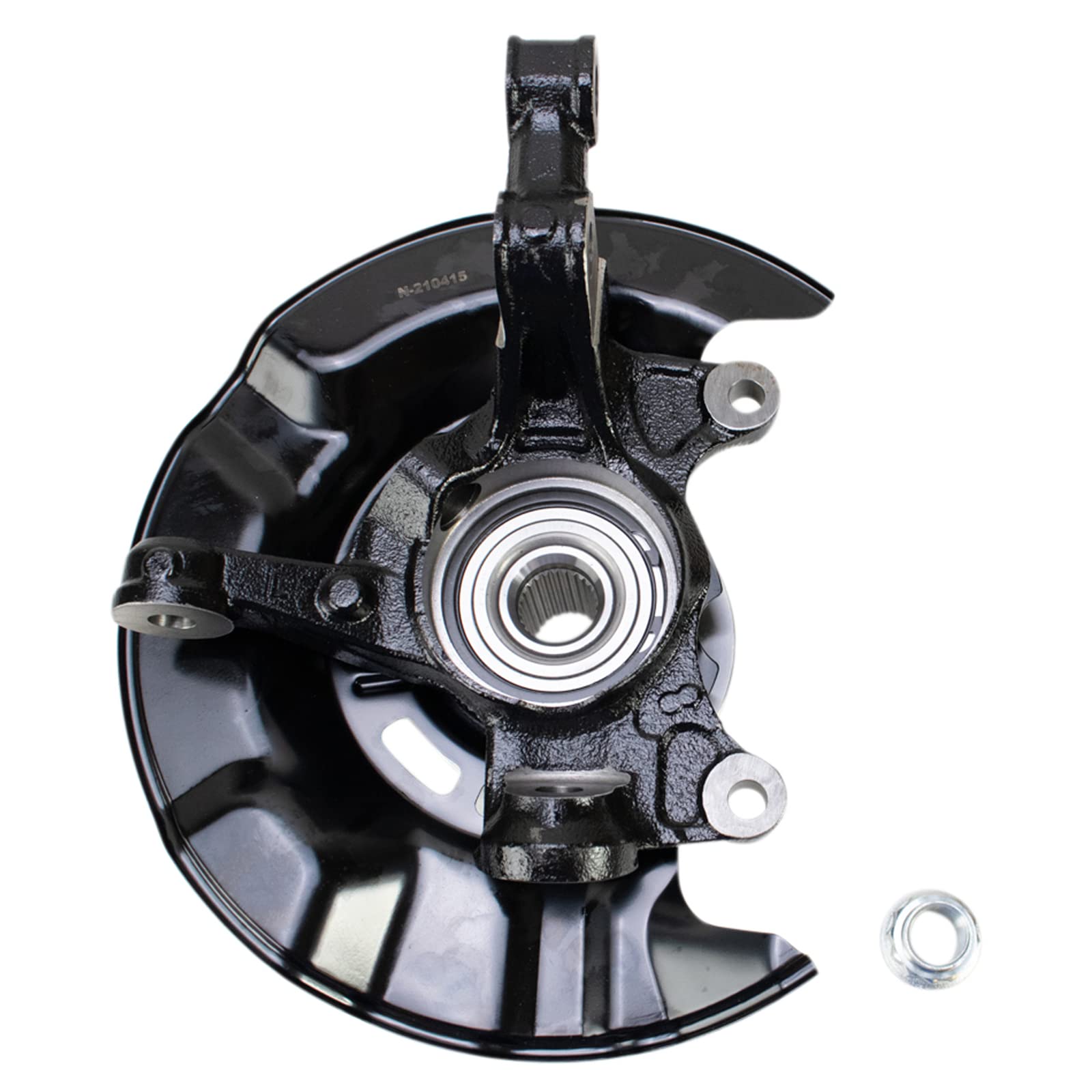 TRQ Front Steering Knuckle & Wheel Bearing Hub Assembly - Left Driver Side for 2009-2013 Toyota Corolla & Matrix | Replaces 698-381, 510070, 4321202220, 4321212440, 9052179002 | Perfect for Suspension Repair & Wheel Alignment