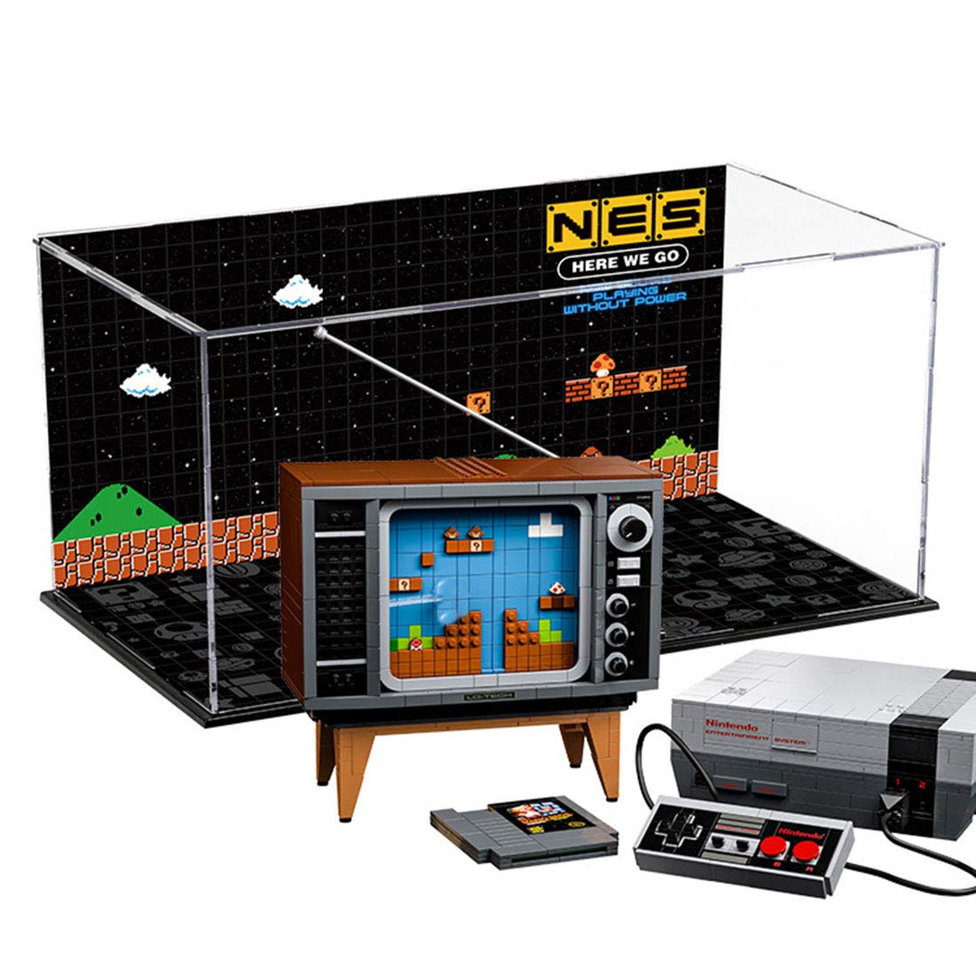 Lego Nintendo Entertainment System 71374 Acrylic Display Case - Clear Building Block Showcase for Collectors & Gift - Perfect for Home Decor, Office Display & Toy Protection