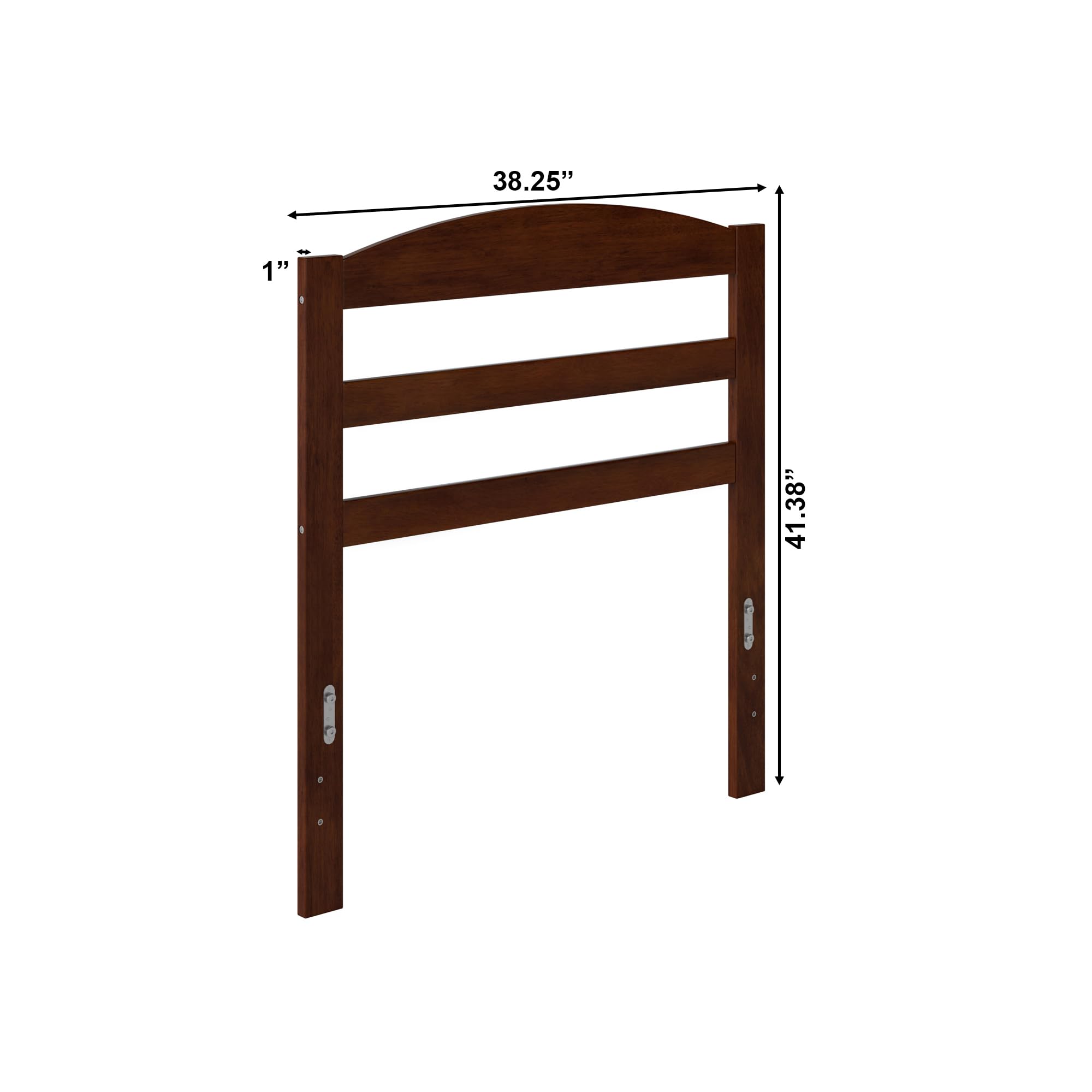 AFI Warren Twin Size Wood Headboard with USB Charging Port - Walnut Finish for Bedroom, Dorm, or Guest Room - Modern & Functional Design