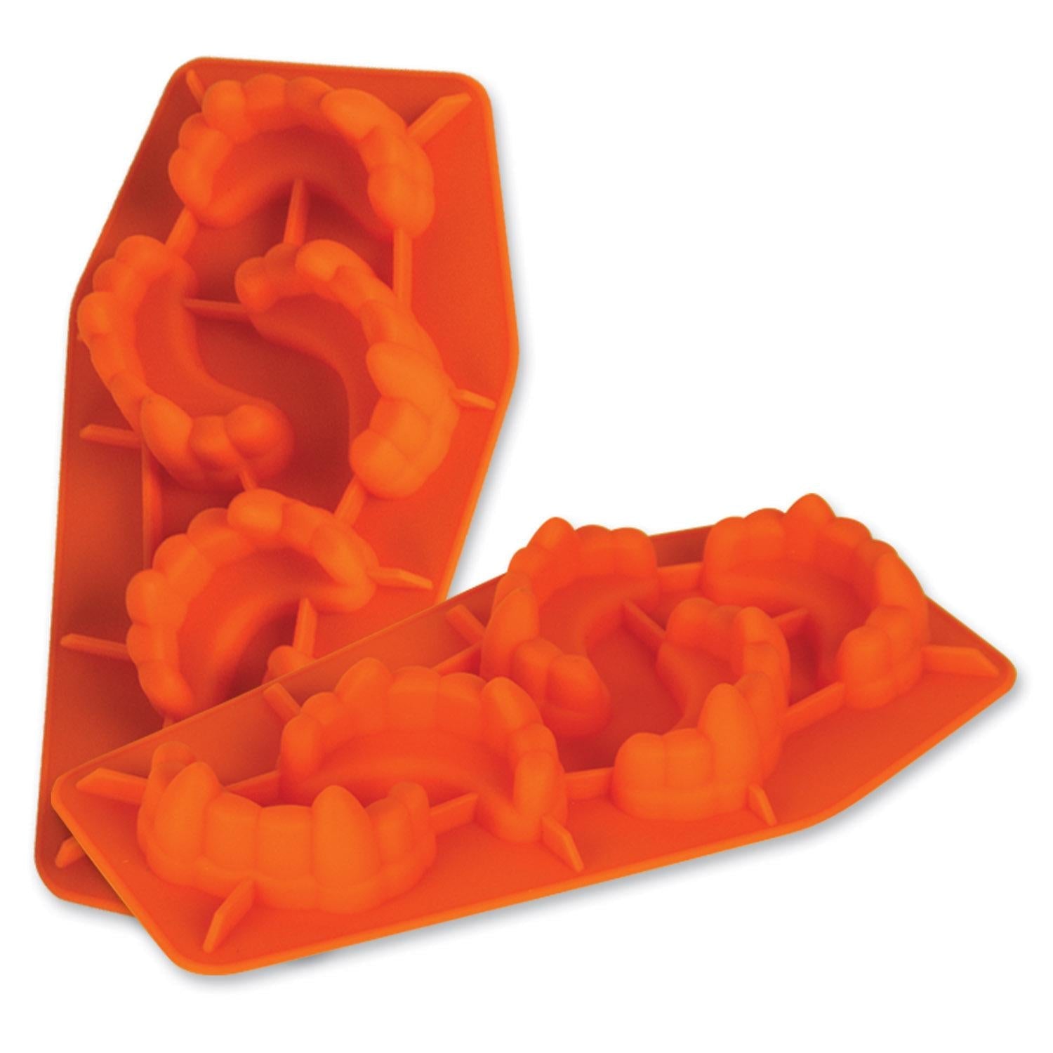 12 Pack Beistle Halloween Frozen Fangs Ice Mold - Vampire Teeth Ice Cubes for Spooky Cocktails & Halloween Party Decorations