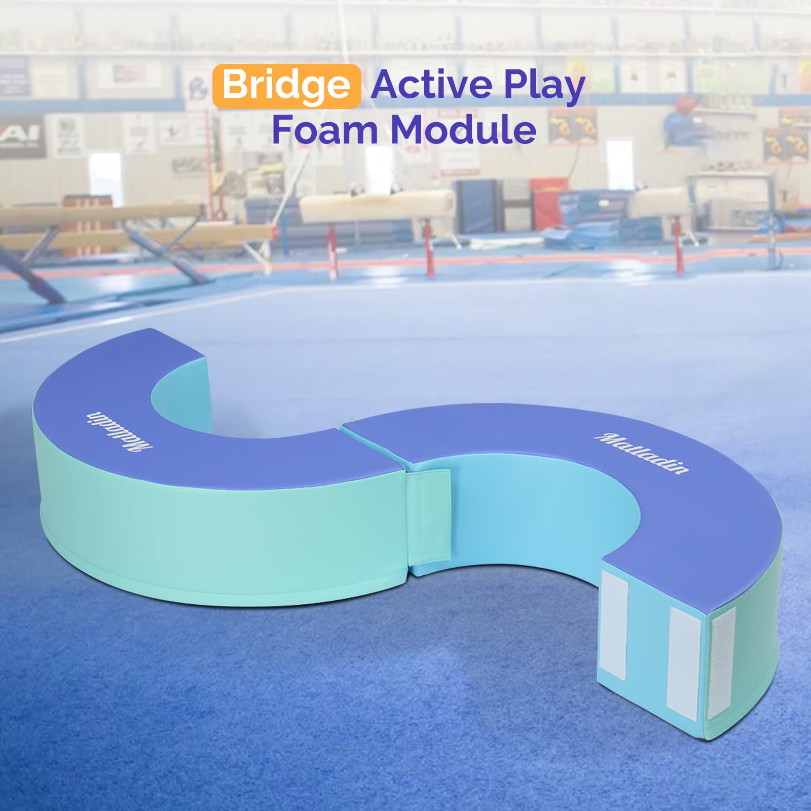 Kids Foam Gymnastics Mat - Non-Slip Exercise & Cheerleading Training Mat for Toddlers, Children - Perfect for Home, Gym, School & Play Areas