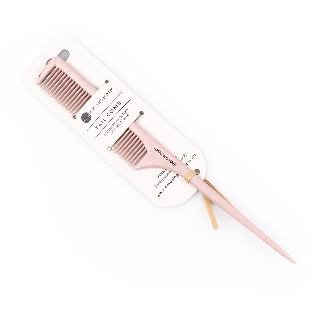 Eco-Friendly Pink Hair Tail Comb for Styling & Detangling - Perfect for Salons, Home Use & Travel