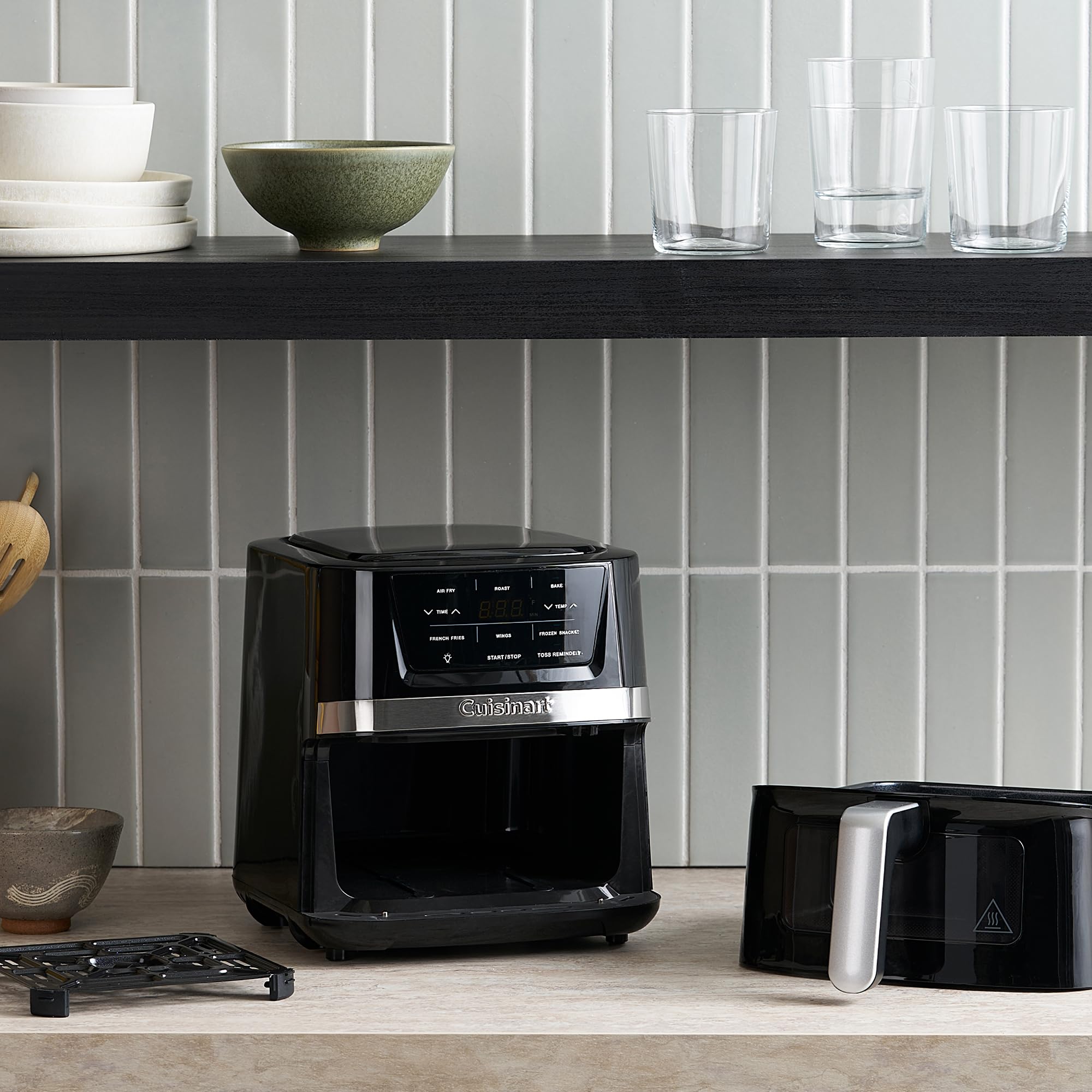 Cuisinart 2.6-Qt Stainless Steel Air Fryer Oven with 3 Presets - Roast, Bake & Air Fry | Dishwasher-Safe Basket | Quick & Easy Electric Fryer for Healthy Meals | Perfect for Family Dinners, Snacks & Meal Prep