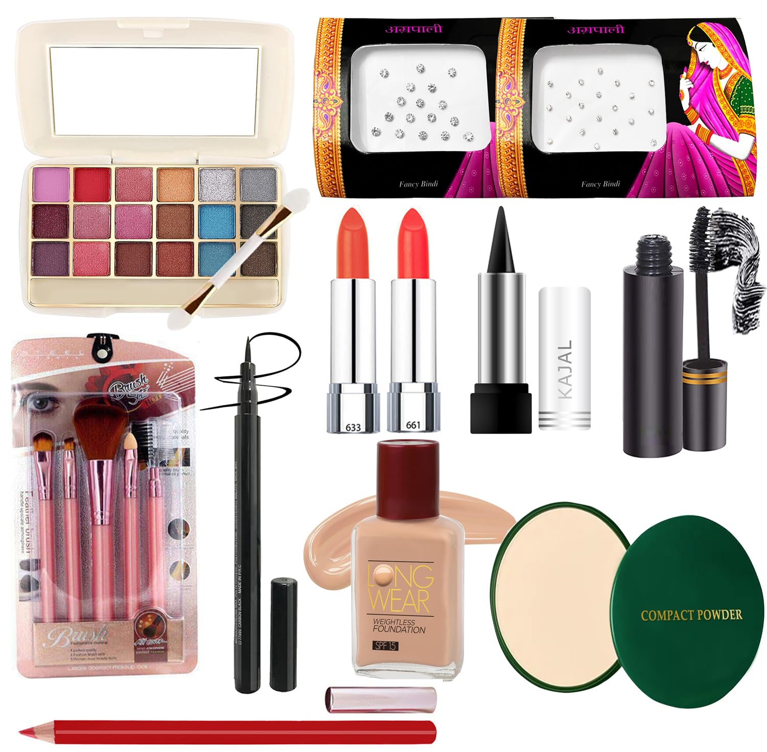 G4U Complete Makeup Kit for Women & Girls - Eyeshadow, Foundation, Lipstick, Compact, Mascara & More | Perfect Raksha Bandhan Gift Set (33-61 Pieces) | Great for Parties, Weddings & Daily Beauty Routine