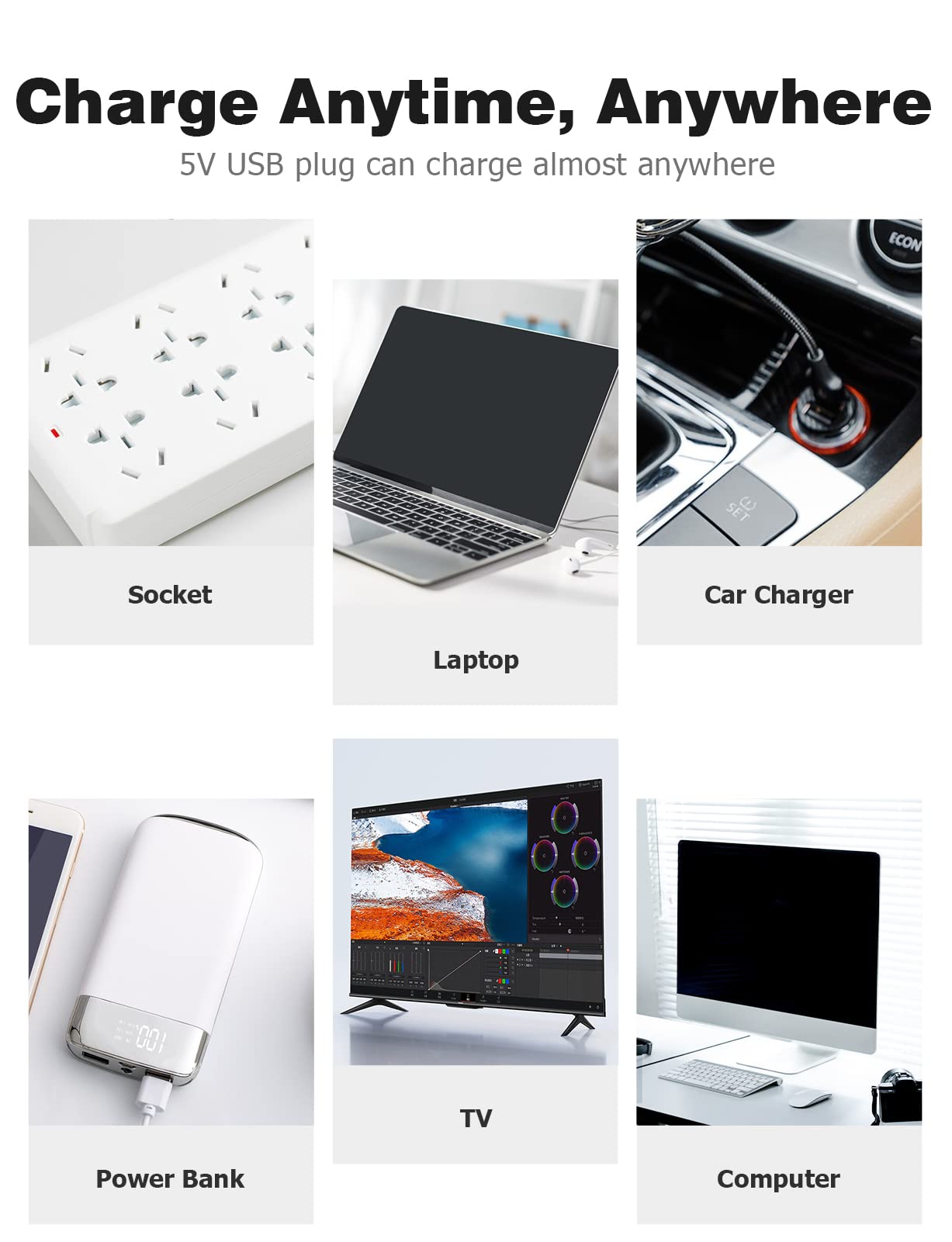 Original Skull Pitbull Charger Replacement - Mellbree USB Charging Cable Compatible with Skull Pitbull Electric Head & Face Shaver - Perfect for Home, Travel & Gym Use